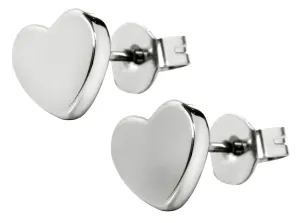 Troli Piccoli orecchini a cuore in acciaio KES-026