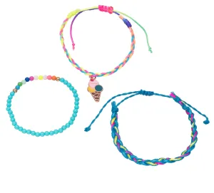 Troli Set di braccialetti colorati per ragazze Gelato (3 pezzi)
