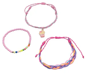 Troli Set di braccialetti rosa per ragazze Lecca lecca (3 pezzi)