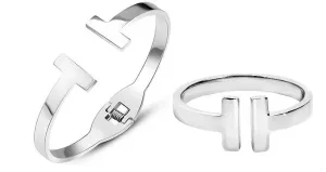 Troli Set di gioielli in acciaio (bracciale, anello)