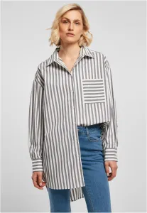 Women's Oversized Striped Shirt White/Dark Shade