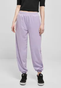 Women's balloon velvet trousers with a high waist lavender #2928946