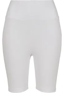 Women's high-waisted cycling shorts white