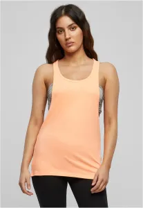 Women's loose neon tank top in neon-orange color