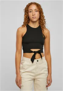 Women's Cropped Knot Top Black