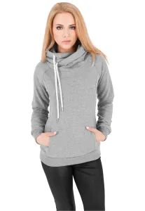 Women's raglan grey with hood and high neck