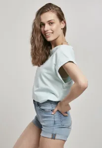 Women's T-shirt Melange Extended Shoulder Tee aqua melange