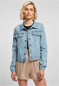 Women's Organic Denim Jacket Clear Blue Bleached