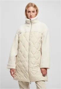 Women's Oversized Sherpa Quilted Coat softseagrass/white sand