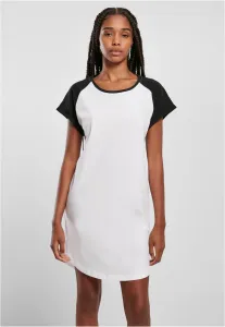 Women's T-shirt with contrasting raglan white/black