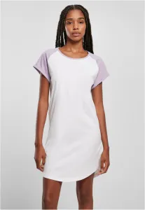 Women's T-shirt with contrasting raglan white/lilac