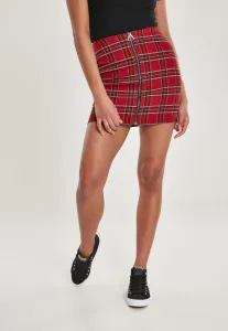 Women's short plaid skirt red/bl
