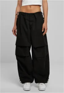 Women's cotton parachute pants black #2897497