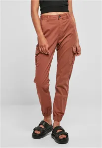 Women's Terracotta Cargo High-Waisted Trousers