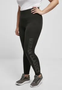 Women's high-waisted leggings black/black #2894414