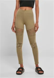 Women's lace-up leggings in khaki color #2919407