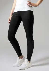 Women's leggings made of imitation suede black #2905871