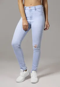 Women's Skinny High Waisted Denim Pants - Blue