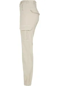 Women's high-waisted cargo pants whitesand #2904909