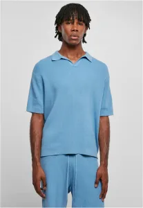Ribbed oversized shirt horizontal blue