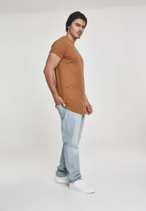 Shaped long caramel T-shirt
