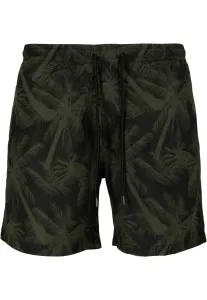 Palm/olive swim shorts