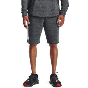 Under Armour Men's UA Rival Terry Shorts Pitch Gray Full Heather/Onyx White 2XL