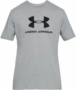 Under Armour Men's UA Sportstyle Logo Short Sleeve Steel Light Heather/Black M Maglietta fitness