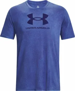 Under Armour Men's UA Wash Tonal Sportstyle Short Sleeve Sonar Blue Medium Heather/Sonar Blue M Maglietta fitness