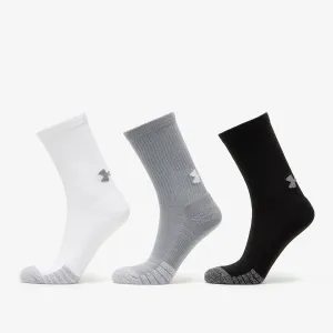 Under Armour Heatgear Crew 3-Pack Socks Gray/ White #243201