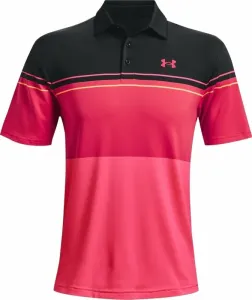 Under Armour UA Playoff 2.0 Mens Polo Black/Knock Out/Penta Pink XL