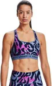 Under Armour Women's Armour Mid Crossback Printed Sports Bra Mineral Blue/Midnight Navy M Intimo e Fitness