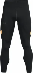 Under Armour Men's UA Speedpocket Tights Black/Orange Ice 2XL Pantaloni / leggings da corsa
