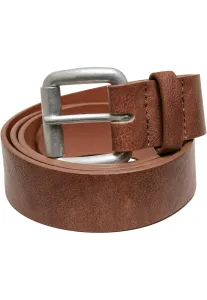 Casual belt with thorn buckle made of synthetic leather brown
