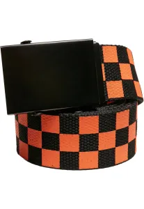 Check And Solid Canvas Belt 2-Pack Black/Orange #2887895