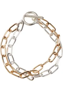 Two-tone gold/silver layered bracelet