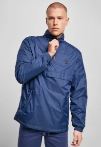 Stand Up Collar Pull Over Jacket Dark Blue