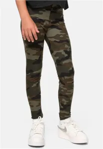 Girls' camouflage leggings, wooden camouflage