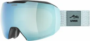 UVEX Epic Attract Black Mat Mirror Sapphire/Contrastview Green Lasergold Lite Occhiali da sci