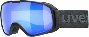 UVEX Xcitd Black Mat Mirror Blue/CV Green Occhiali da sci