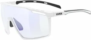 UVEX MTN Perform V White Matt/Variomatic Litemirror Blue Occhiali da ciclismo