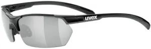 UVEX Sportstyle 114 Black Mat/Litemirror Orange/Litemirror Silver/Clear Occhiali da ciclismo