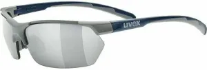 UVEX Sportstyle 114 Rhino Deep Space Mat/Litemirror Orange/Litemirror Silver/Clear Occhiali da ciclismo