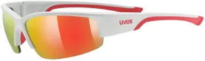 UVEX Sportstyle 215 White/Mat Red/Mirror Red Occhiali da ciclismo
