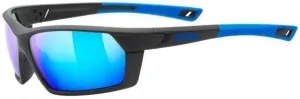 UVEX Sportstyle 225 Black/Blue Mat/Mirror Blue Occhiali da ciclismo