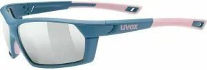 UVEX Sportstyle 225 Blue Mat Rose/Mirror Silver Occhiali da ciclismo