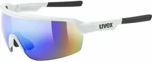UVEX Sportstyle 227 White Mat/Mirror Blue Occhiali da ciclismo