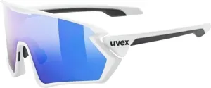 UVEX Sportstyle 231 White Mat/Mirror Blue Occhiali da ciclismo