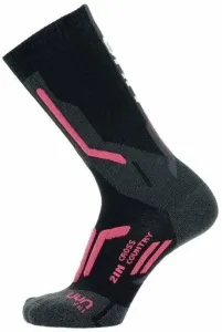 UYN Lady Ski Cross Country 2In Socks Black/Pink 37-38 Calzino da sci