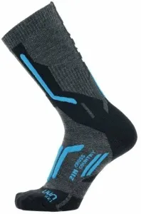 UYN Man Ski Cross Country 2In Socks Anthracite/Blue 39-41 Calzino da sci